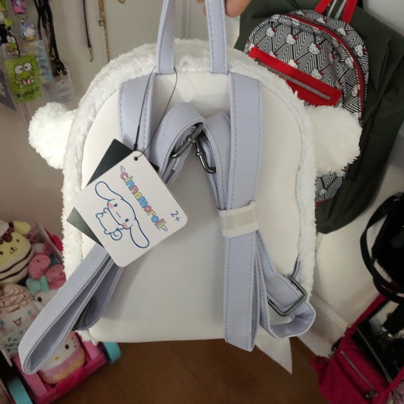 LOUNGEFLY CINNAMROLL FUZZY BACKPACK NEW WITH TAGS main image 11